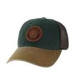 L2 League Legacy Cap Green Camel/Brown Trucker