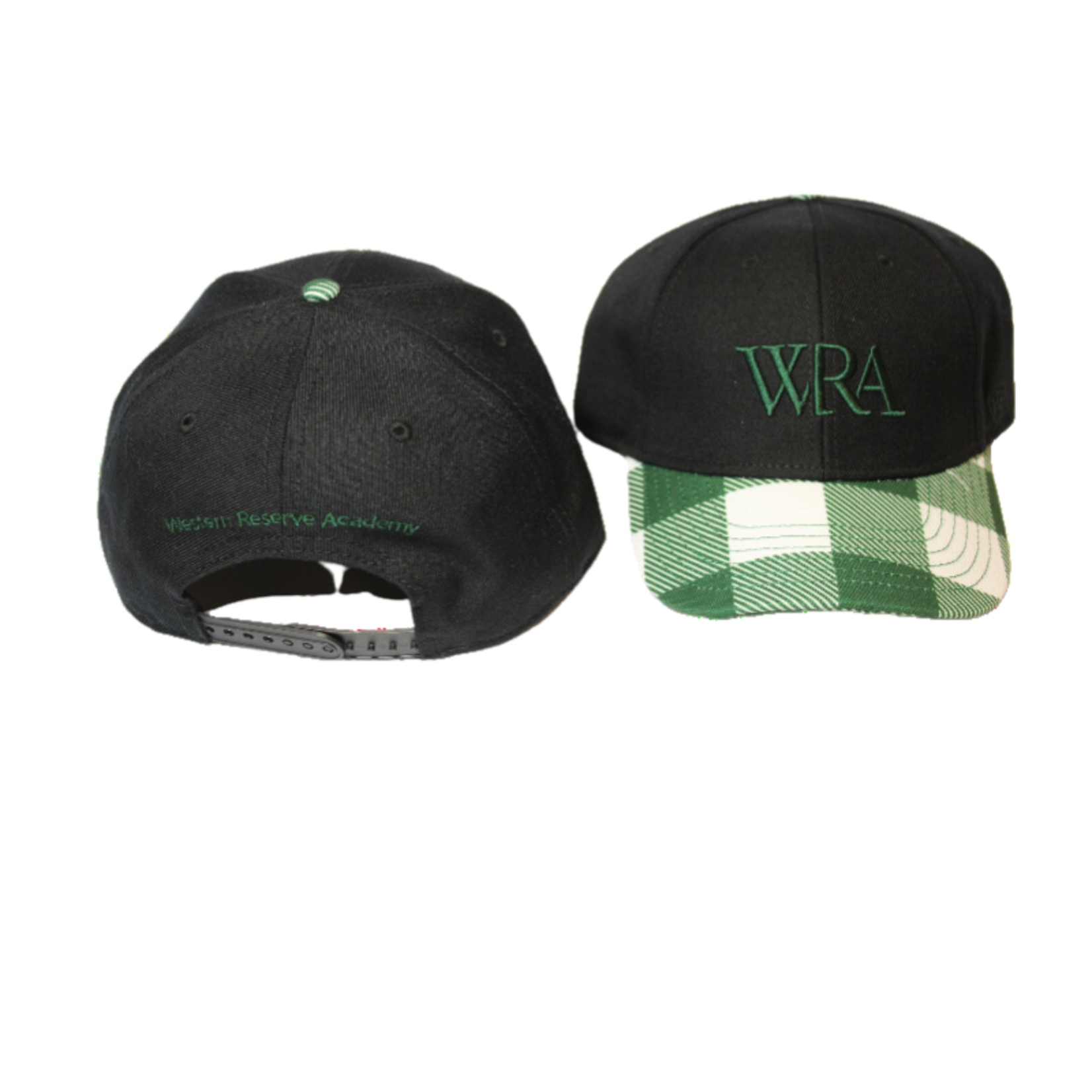 Top of The World Cap Black with Plaid Bill