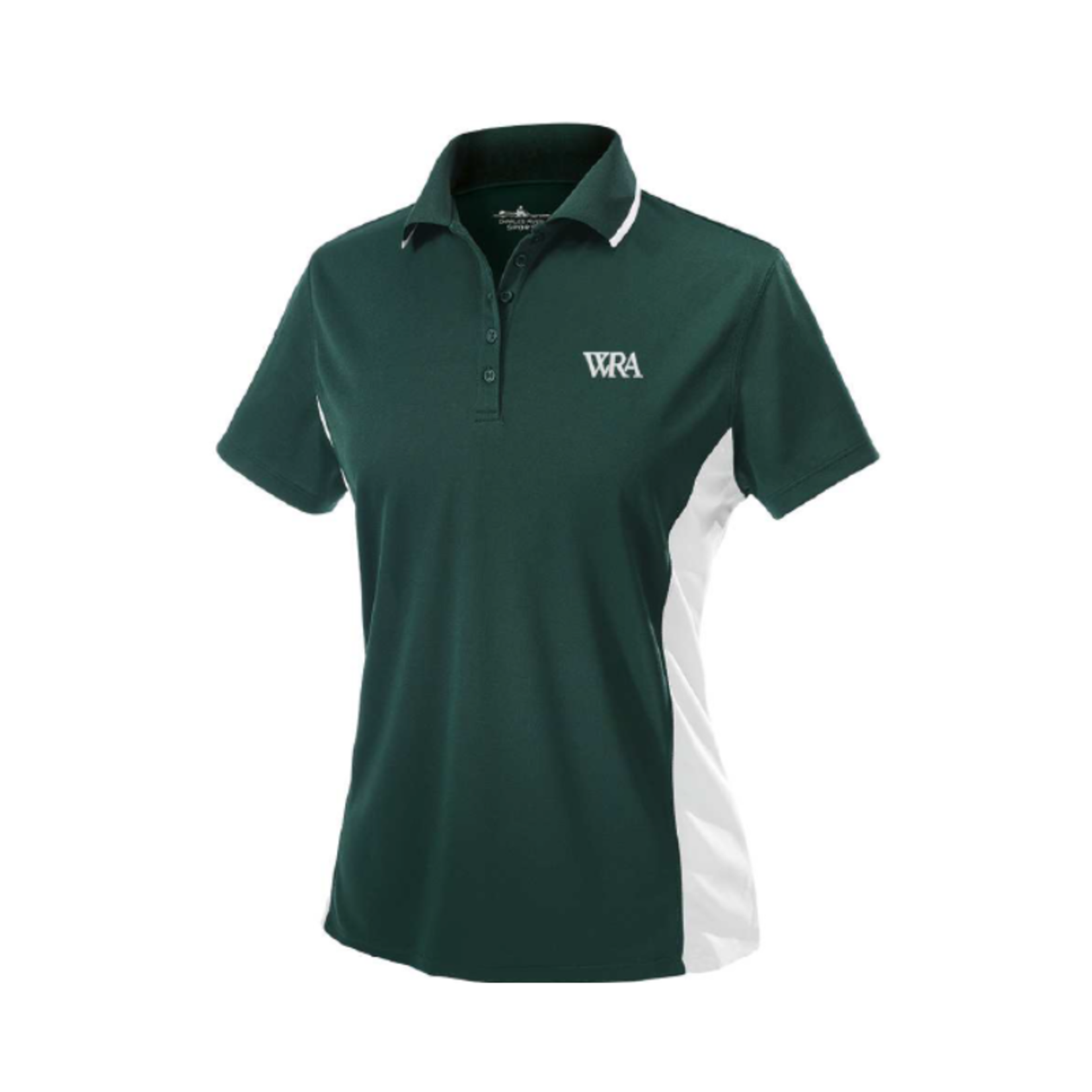 Charles River Apparel Women's Green/White Polo