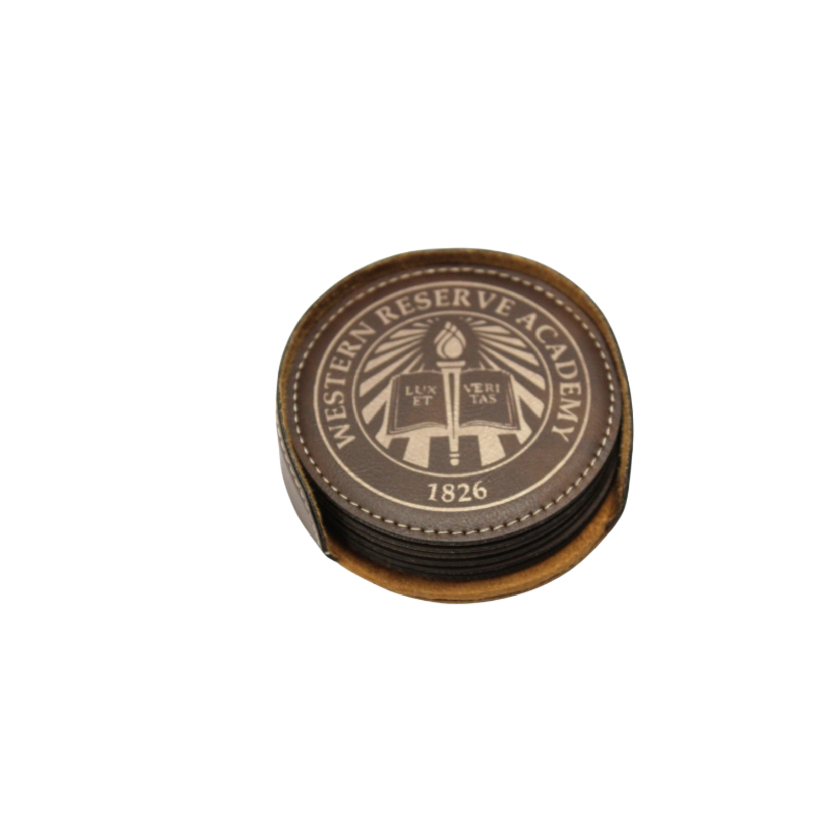JDS Industries Leather Coaster Set