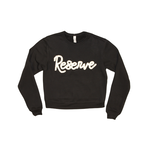 Magnolia Blu Ladies Black Cropped Sweatshirt Reserve Chenille