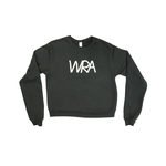 Magnolia Blu Ladies Black Cropped Sweatshirt WRA Chenille