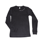 Magnolia Blu Ladies Long Sleeve Black Tee with Neckline Logo Embroidery