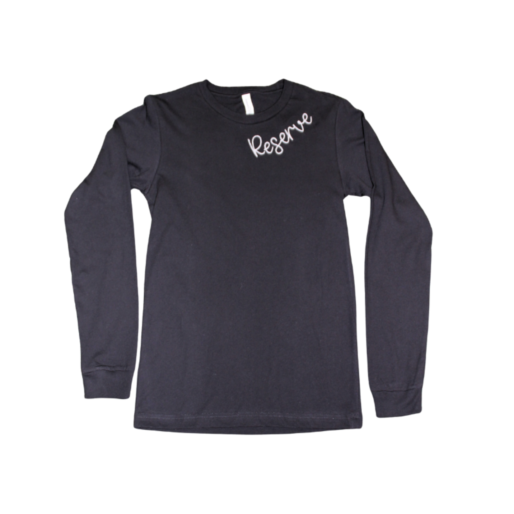Magnolia Blu Ladies Long Sleeve Black Tee RESERVE Silver Embroidery