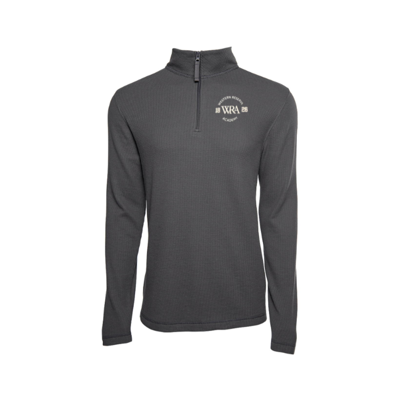 Charles River Apparel Men's Charcoal Grey Waffle 1/4 Zip