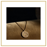 Ellen Duanmu 14K Gold Vermeil Bicentennial Seal Medallion Necklace