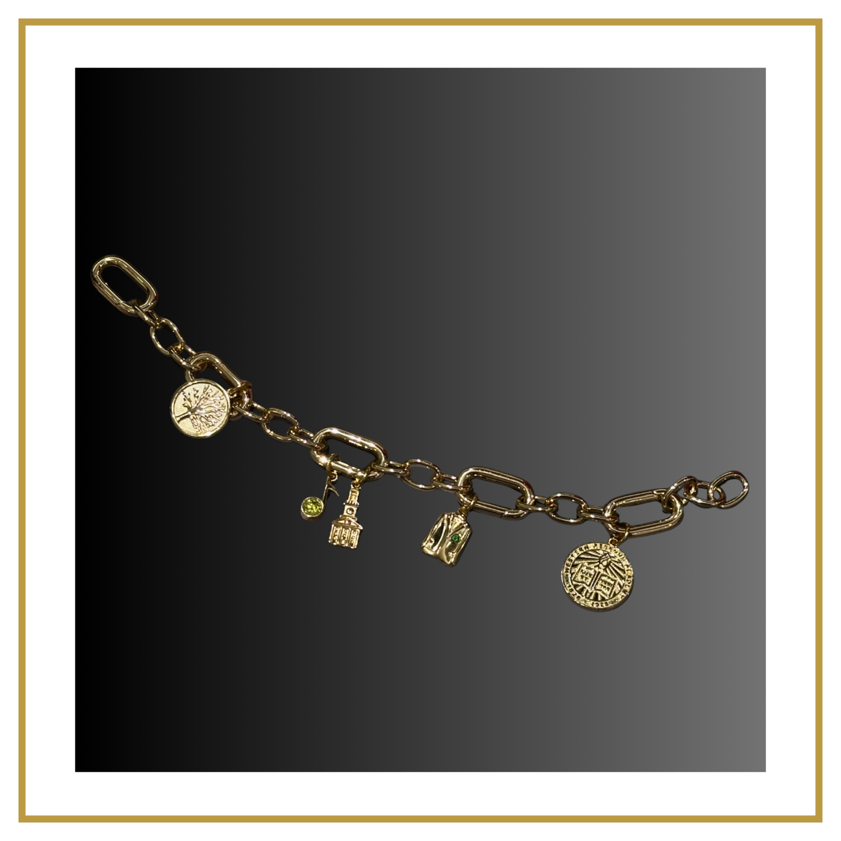Ellen Duanmu 18K Gold Plated Link Chain Bracelet