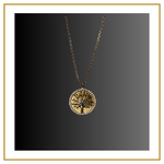 Ellen Duanmu 18K Gold Vermeil Tree Medallion Necklace