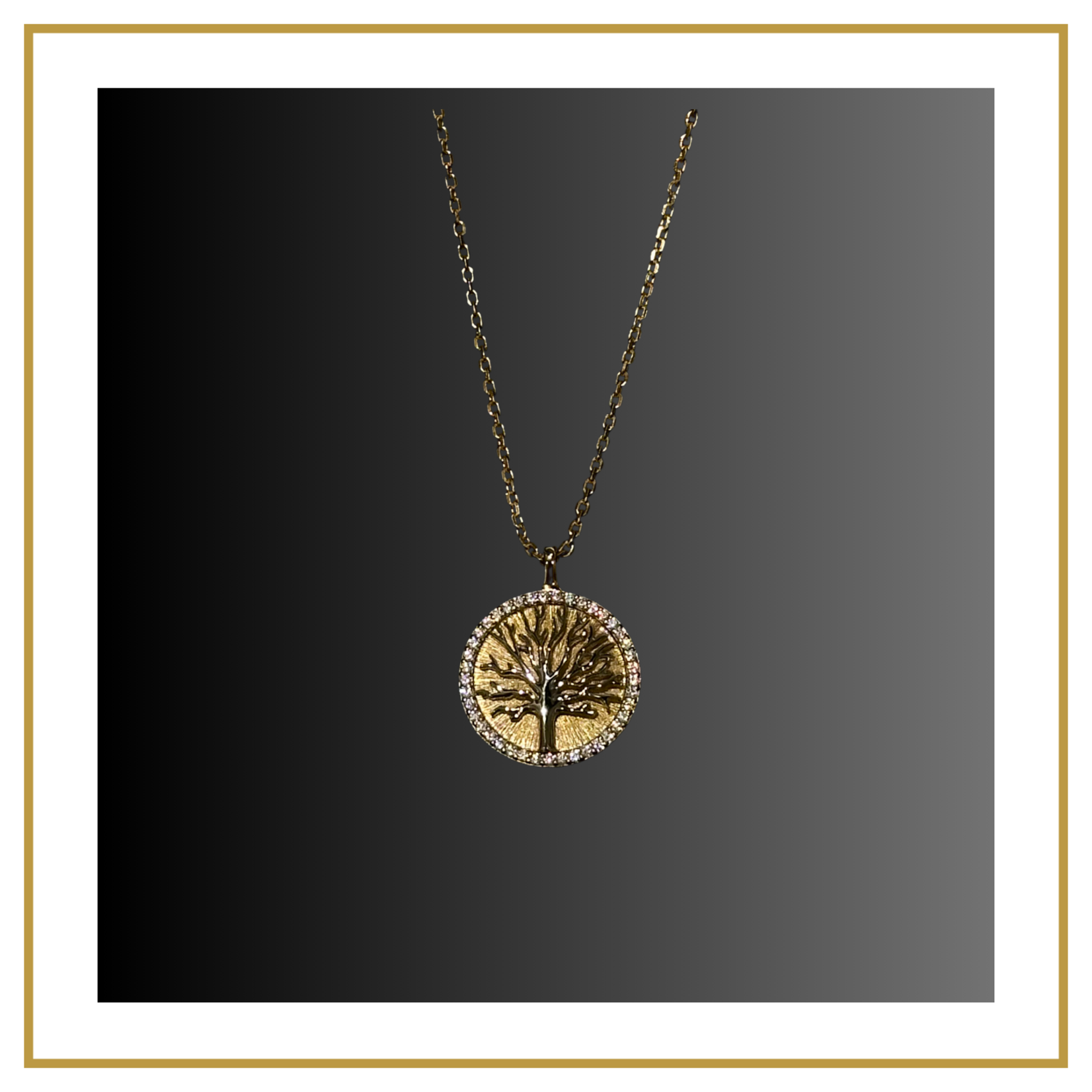 Ellen Duanmu 18K Gold Vermeil Tree Medallion Necklace