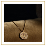 Ellen Duanmu 14K Gold Vermeil Bicentennial Seal Medallion Necklace