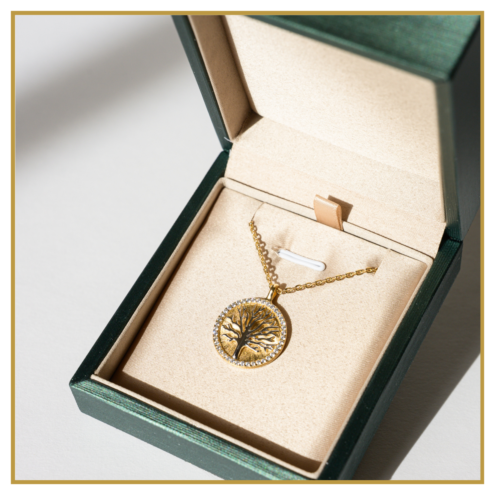 Ellen Duanmu 18K Gold Vermeil Tree Medallion Necklace