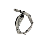 Scarf Necklace w/WRA Charm Black/White Dot