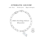 Sterling Silver Bracelet 8" WRA Charm