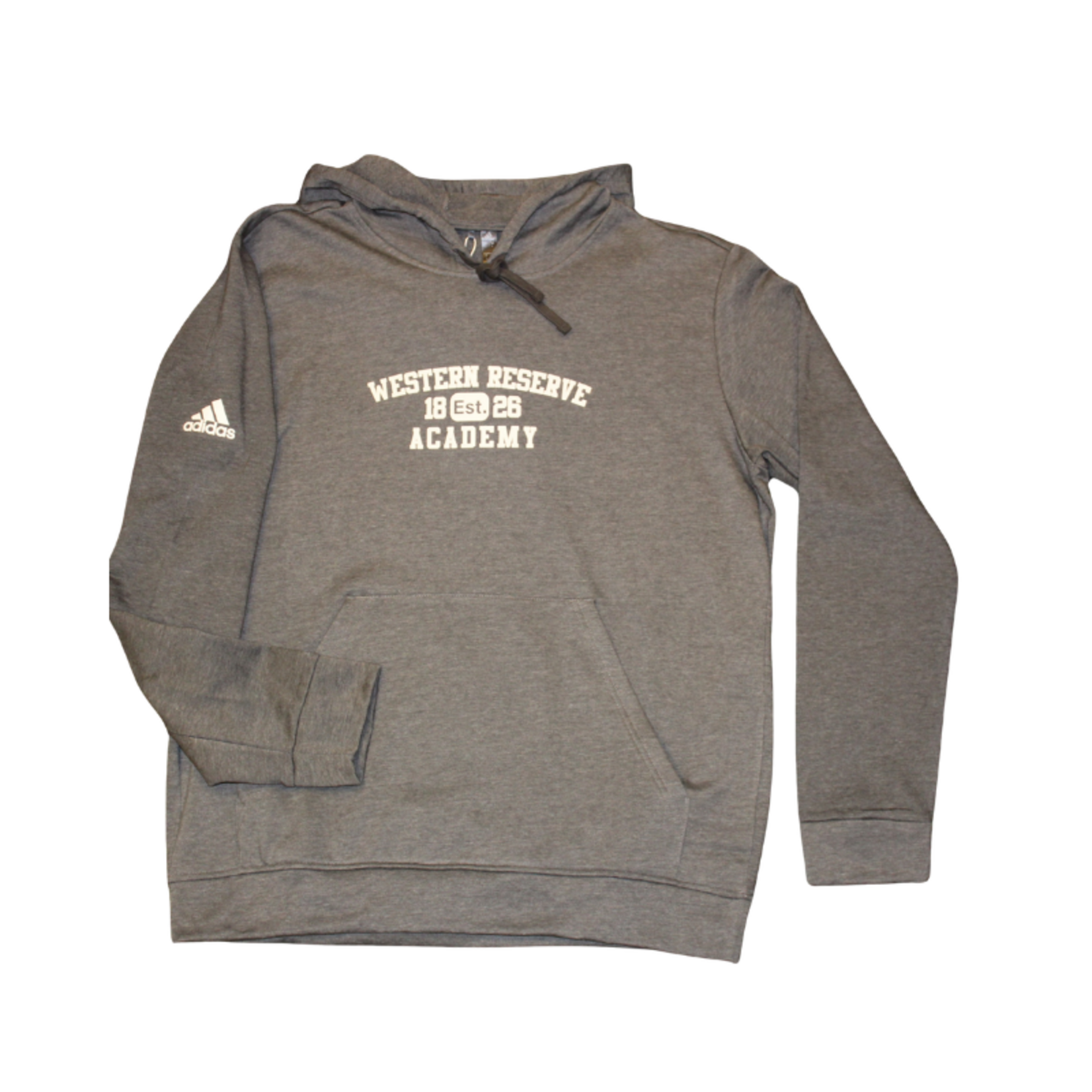 Adidas Unisex Dark Grey Adidas Fleece Hoodie Screen Print Est.1826  Large