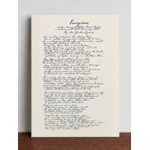 Letterpressed Commemorative Bicentennial Poem