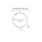 Sterling Silver Bracelet 7" WRA Charm
