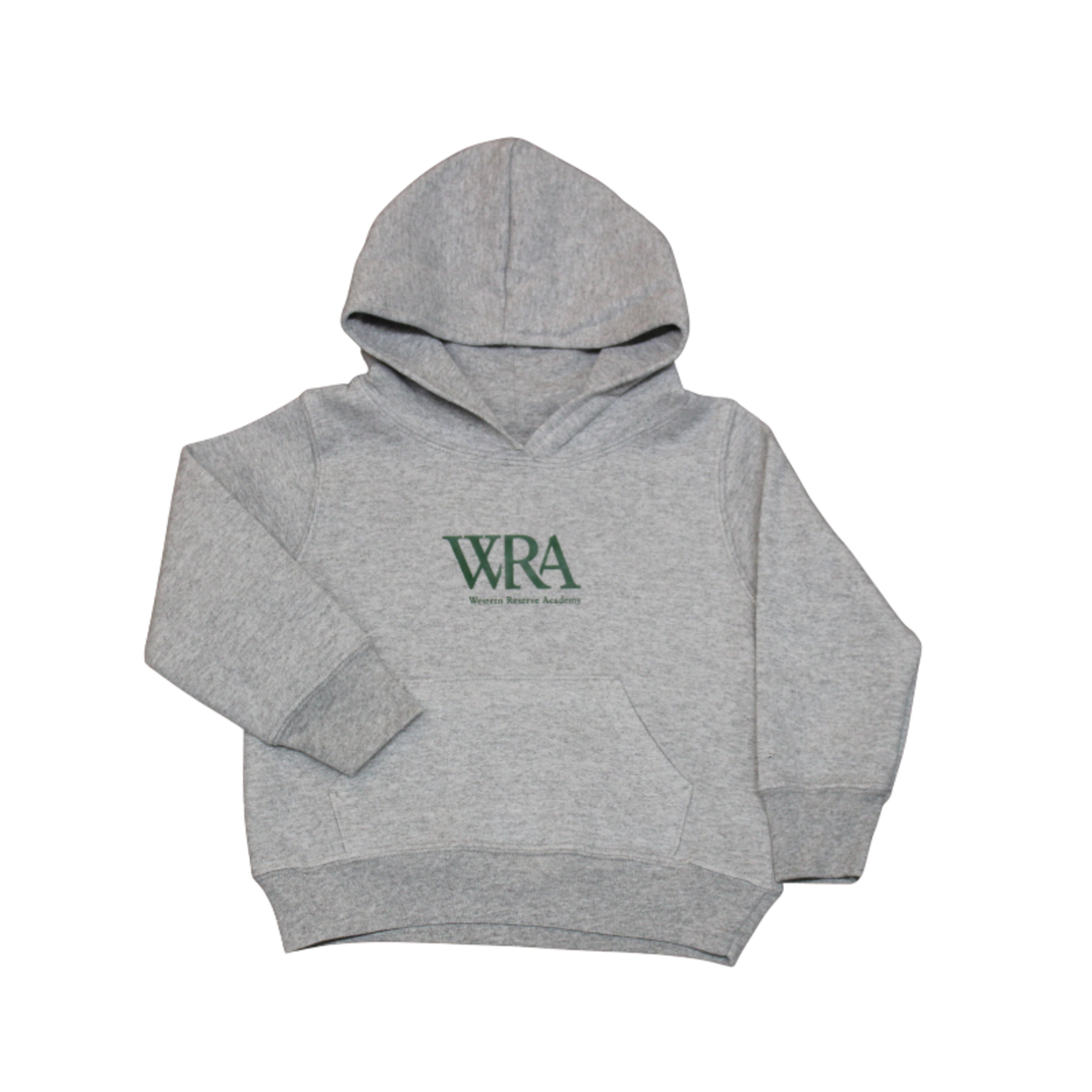 Youth Grey Hoodie WRA Green Logo