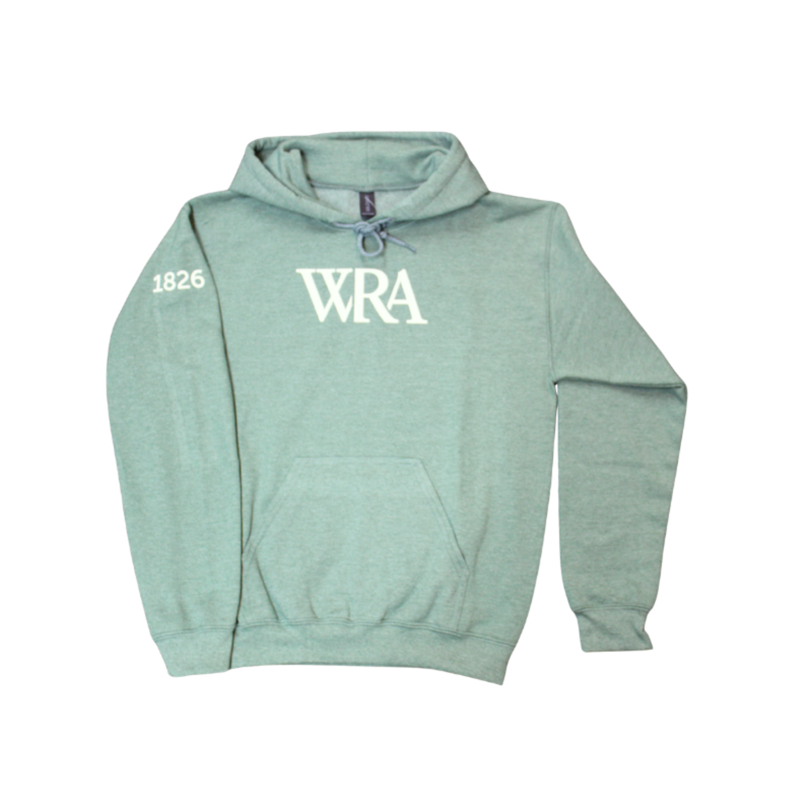 Gildan Green Hoodie White WRA Logo