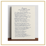 Letterpressed Commemorative Bicentennial Poem