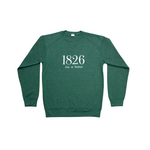 1826 Embroidered Green Crew Sweatshirts
