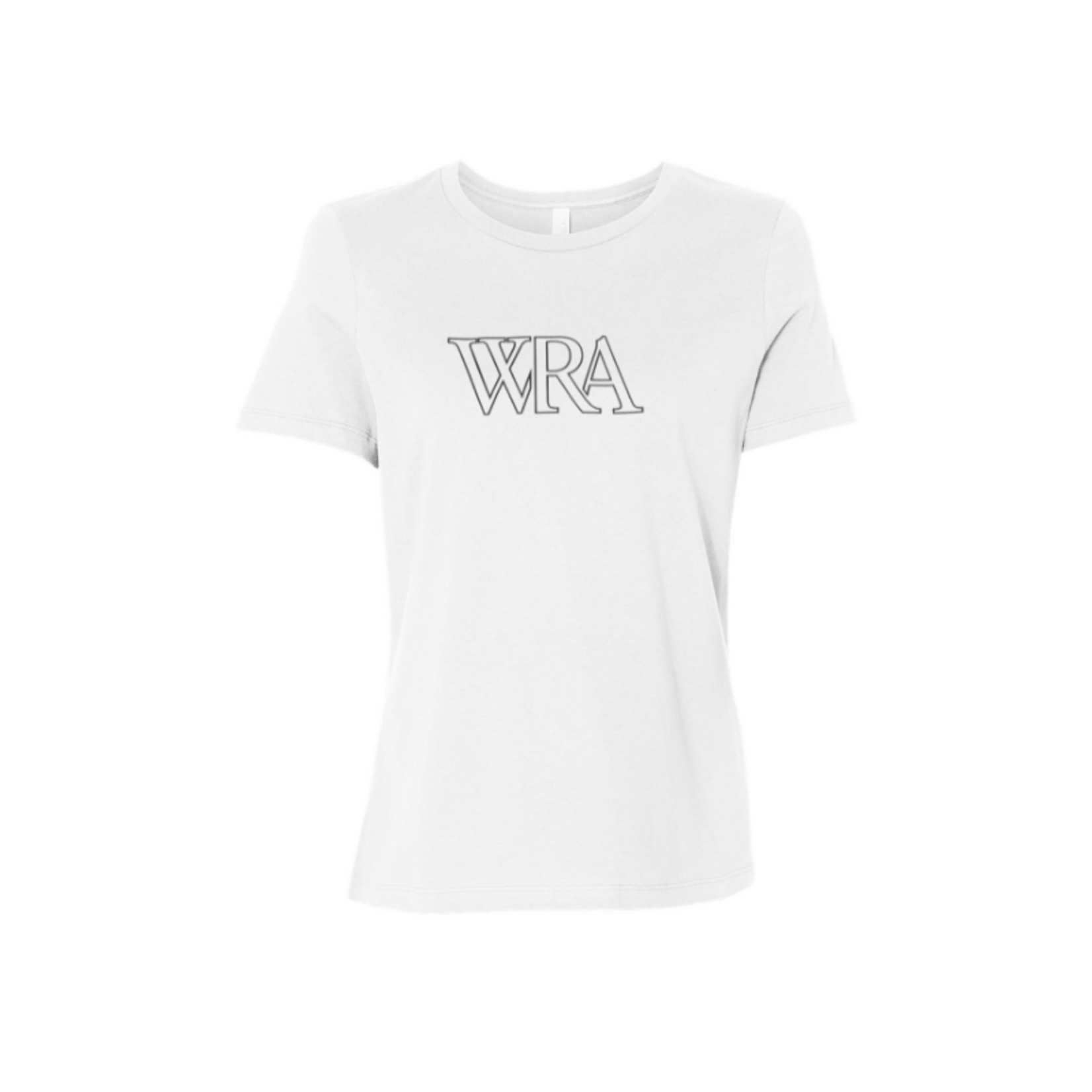 Ladies Short Sleeve White Tee WRA Outline