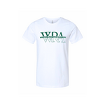 Unisex White Short Sleeve Tee Double Logo