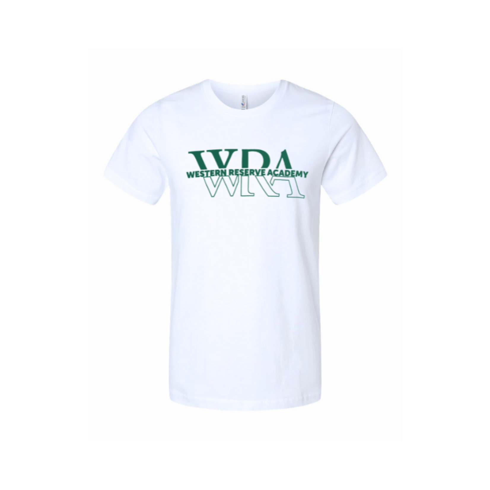 Unisex White Short Sleeve Tee Double Logo