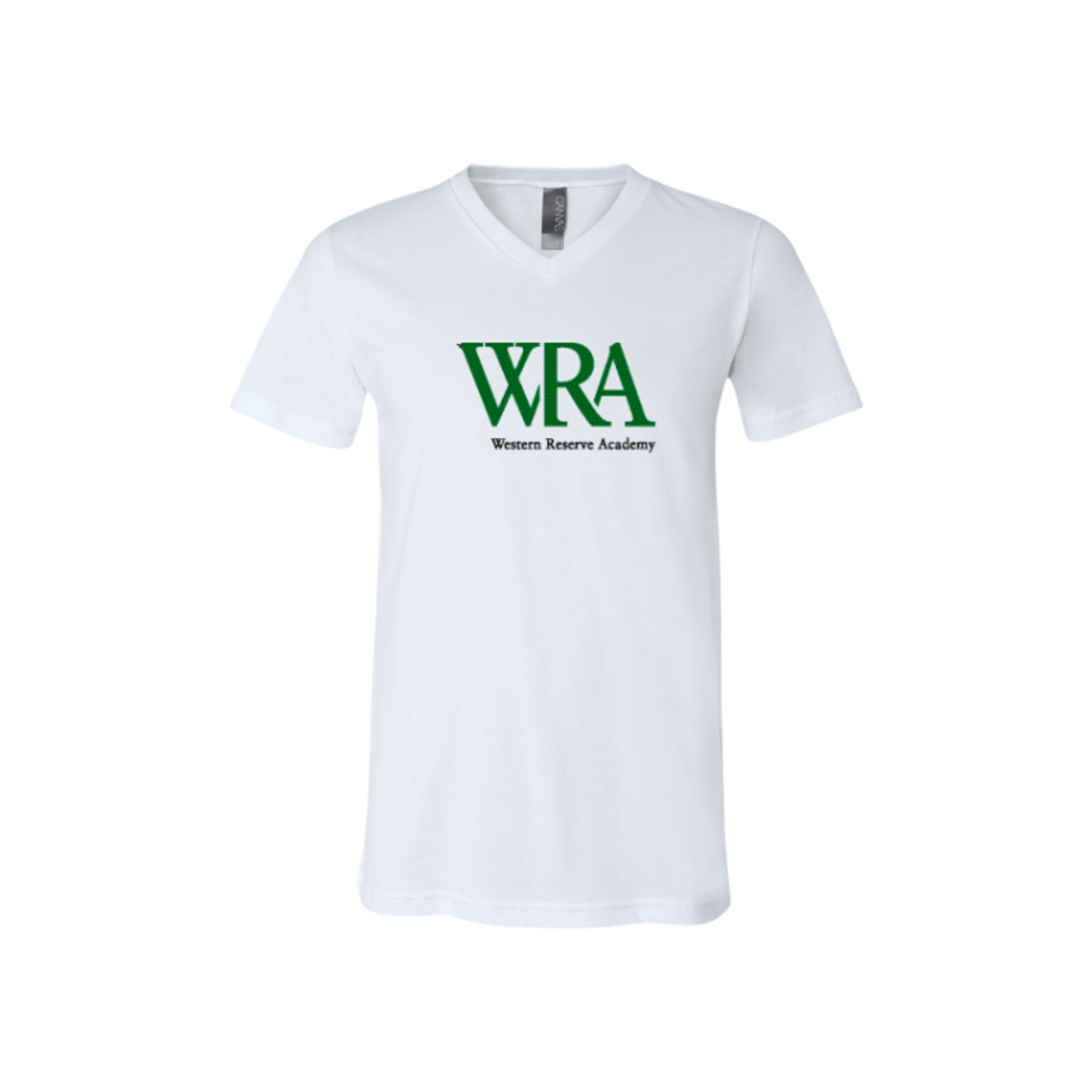 Unisex Short Sleeve White V-Neck WRA Tee