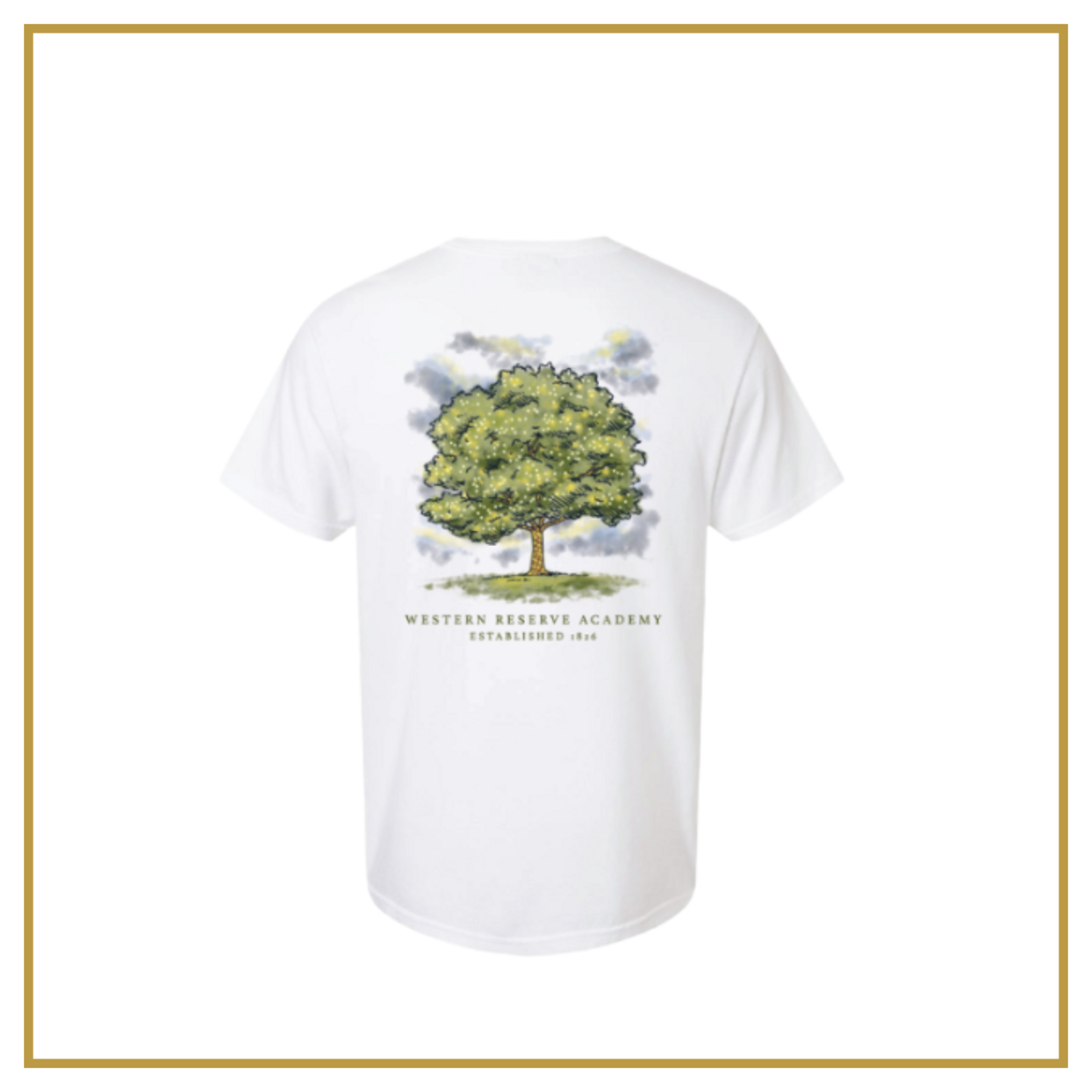 Bicentennial Tree White Tshirt Youth
