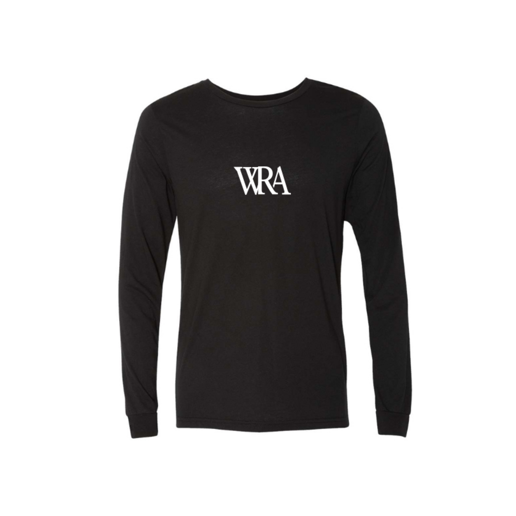 Bella & Canvas Unisex Black Long Sleeve Tee White WRA