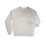 MV Sport Unisex Vintage Grey Crewneck Sweatshirt  Cursive WRA