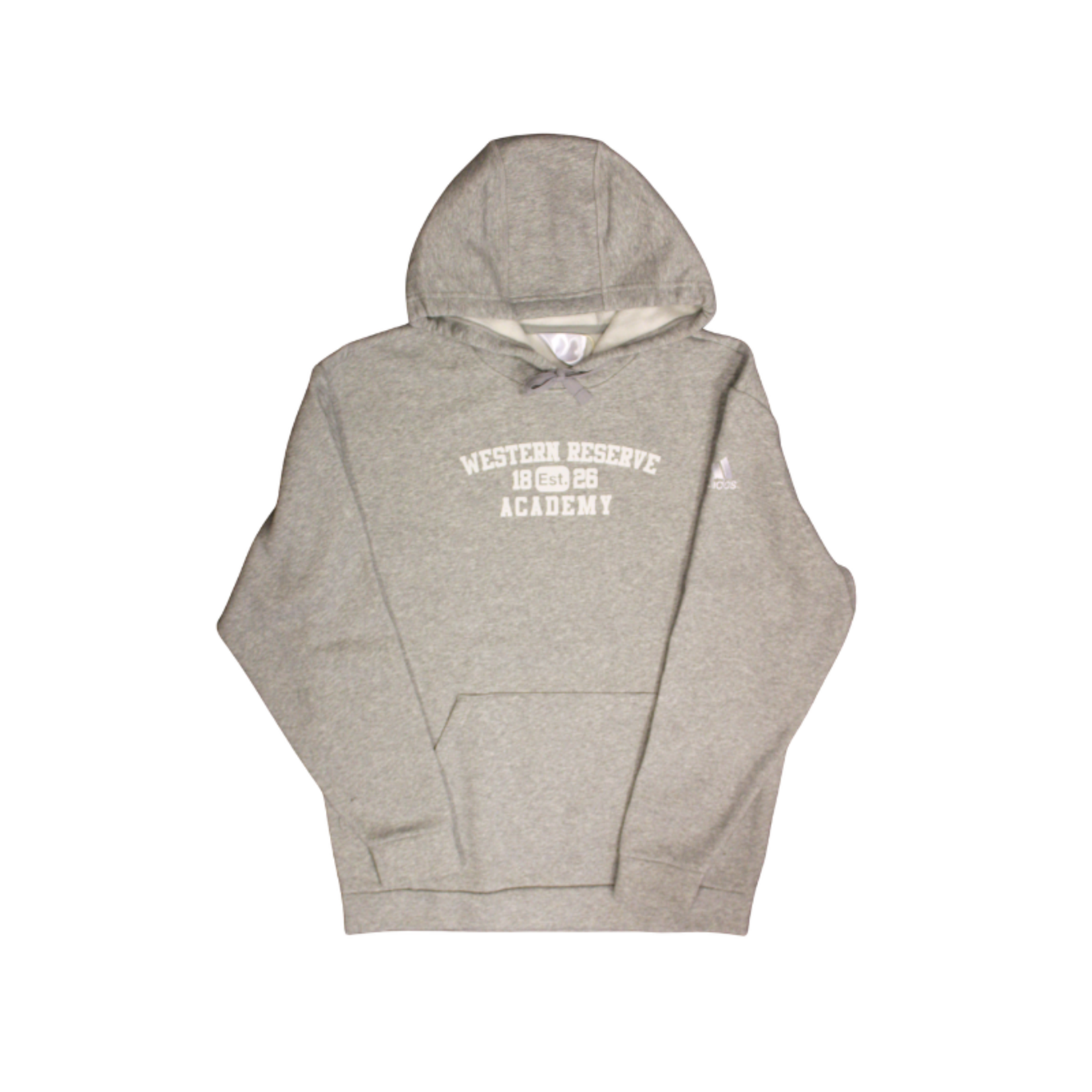 Adidas Unisex Adidas Light Grey Fleece Hoodie 3 Line Logo