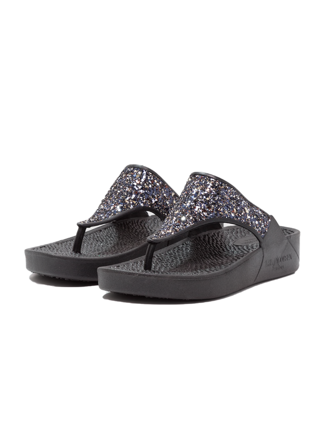 Ilse Jacobsen Cherry Sparkly Flip Flops In Black Shady Katie Shady And