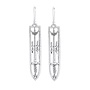 French Kande Sterling Silver Sword & Crown Earrings