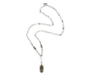 French Kande Tronc Lock Pendant Necklace