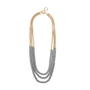 Triple Gold & Grey Necklace