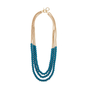 Triple Gold & Teal Necklace