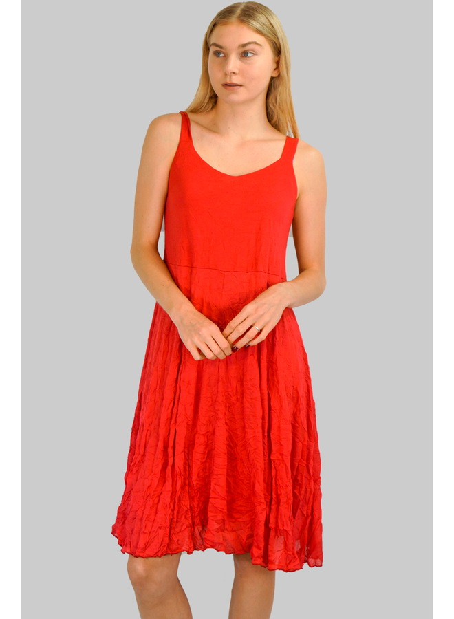 Comfy Micky Dress In Crushed Red