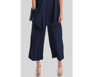 Alembika Cropped Pocket Pant In Navy - Shady And Katie - Shady And Katie