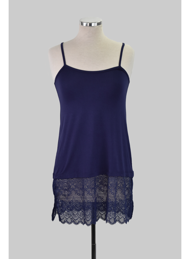 Lace/Slip Extender in Navy