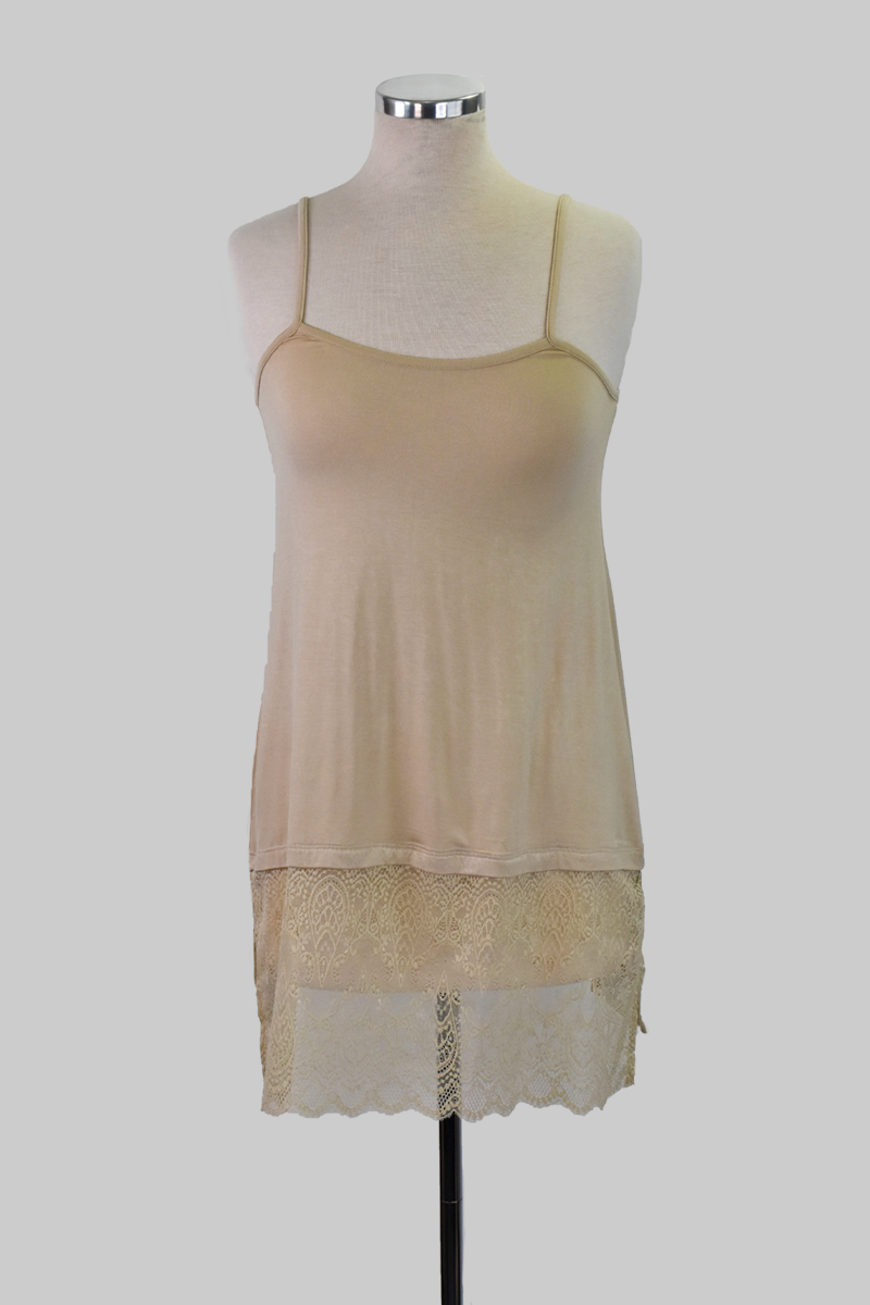 Lace/Slip Extender In Nude - Shady And Katie