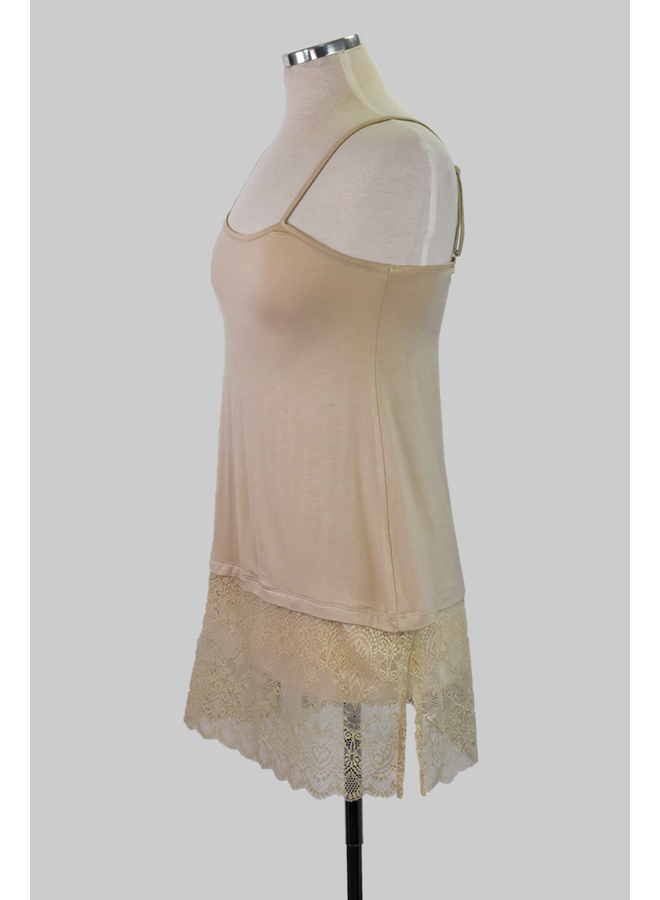 Lace/Slip Extender In Nude - Shady And Katie