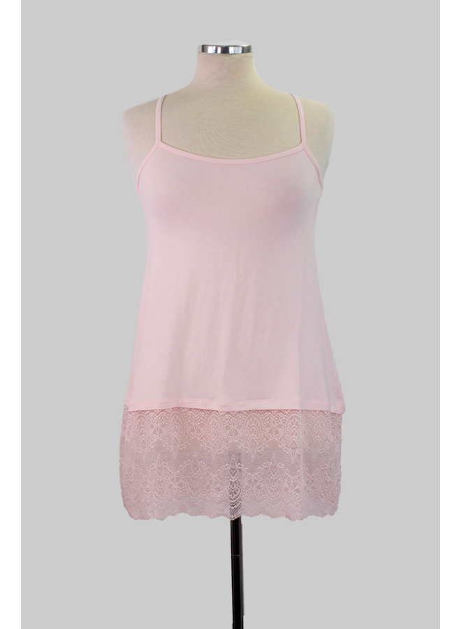 Lace Extender Slip In Pink - Shady And Katie
