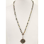 Virgins Saints & Angels M Lux Rosary Necklace in Obsidian