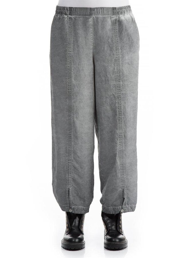 Grizas Washed Out Silk Trousers In Ash Grey