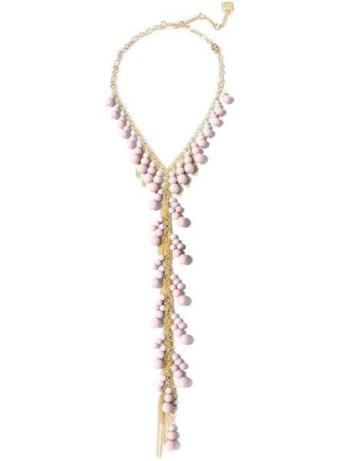 Dew Drops Lariat Necklace In Rose