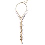 Dew Drops Lariat Necklace In White