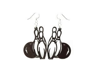 Bowling store pin earrings