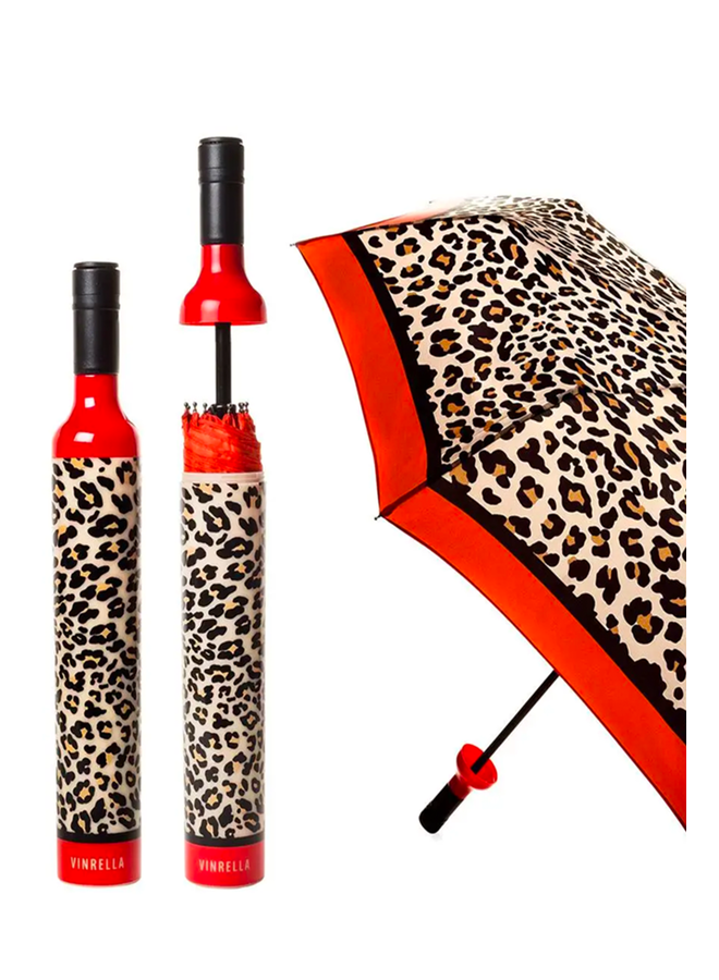 Vinrella Leopard Bottle Umbrella