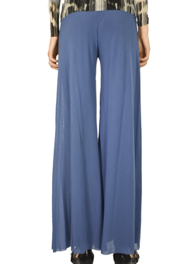 Petit Pois’ Lined Palazzo Pants In Denim Blue